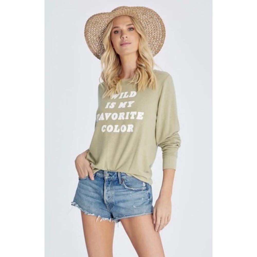 Wildfox Sage Green "Wild Is My Favorite Color" Sweatshirt